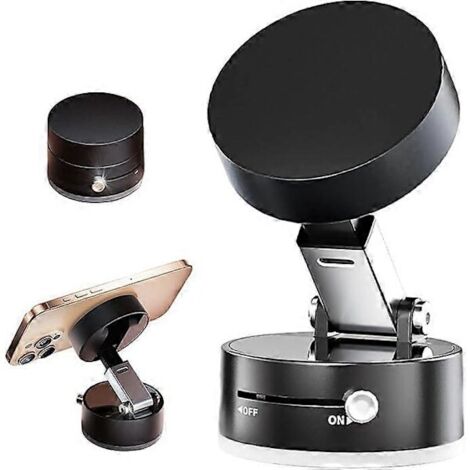 Support magnétique réglable pour téléphone de voiture avec fixation par ventouse et bras télescopique, support universel pour iPhone et Android pour voiture, voyage et bureau (1/5)