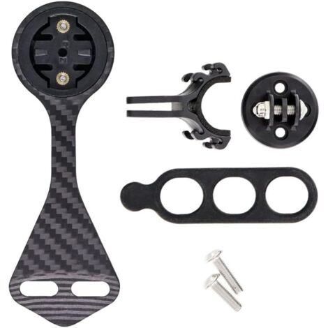 Support de compteur de vélo de route XBERSTAR intégré au guidon aérodynamique, compatible avec Garmin, pour XOSS G G+ et fixation pour éclairage de vélo (noir) (1/4)