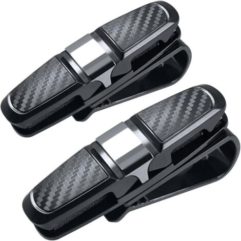 Clip pour lunettes de voiture pour Toyota Crown HEV 2007-2018, support en fibre de carbone pour lunettes de soleil, clip pour carte de ticket, accessoires pour pare-soleil intérieurs de voiture (1/5)
