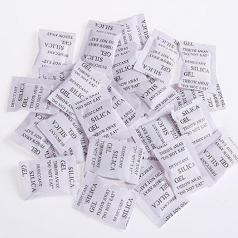 Sachet déshydratant, 200 sachets de gel de silice de 1 g, absorbeur d'humidité, déshumidificateur, anti-moisissures, Ruikalucky