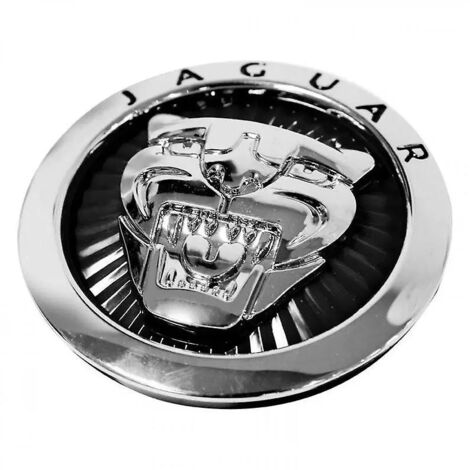 Emblème rond chromé noir de 72 mm pour calandre avant Jaguar XJ XJXJL XF Supercharged Growler