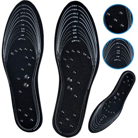 Lot de 2 paires de semelles de massage magnétiques d'acupression pour hommes/femmes (1/3)
