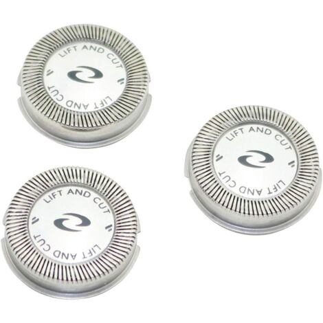 Lot de 3 têtes de rasoir de rechange HQ64 pour Philips PT726, PT725, PT720, PT710, PT715 et PT725
