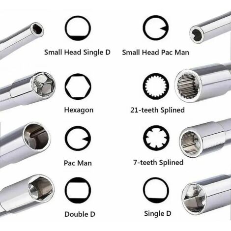 Outil de réglage de carburateur (8 pièces) - Tournevis de réglage de carburateur d762438