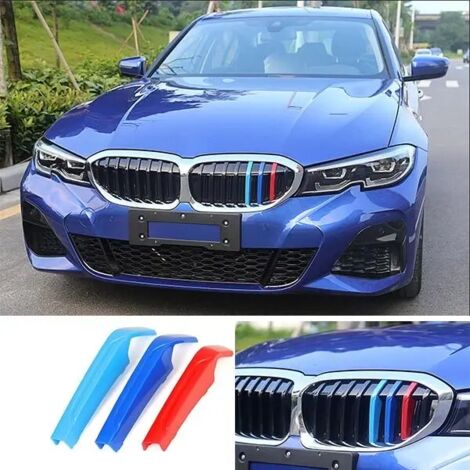 1 jeu de 3 pièces de garnitures de calandre en ABS couleur M/DE pour BMW Série 3 G20 2020-2022 (1/3)