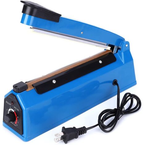 Scelleuse thermique 200 mm pour sacs plastiques, scelleuse à impulsion bleue sous vide, machine d'emballage pour sacs plastiques PP et PE, Aespa