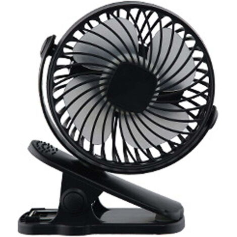 Ventilateur à pince 6 pouces, petit ventilateur USB silencieux à 3 vitesses avec un flux d'air puissant