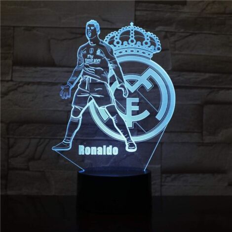Lampe de table pour chambre d'enfant, thème anime, Ronaldo, veilleuse LED 3D (1/3)