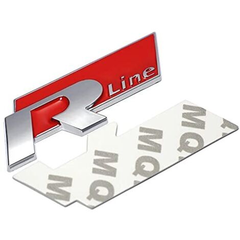 Lot de 2 autocollants emblème R-LINE en métal pour coffre de voiture (1/3)