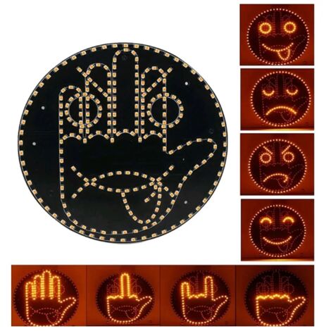 Lampe de voiture Road Mate Hand, 4 émojis et 4 gestes avec télécommande, pour exprimer votre colère au volant. (1/3)