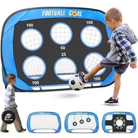 But de football pliable pour enfants avec mur et sac de transport, but de football pour adultes et enfants, divertissement et entraînement dans le jardin et la cour (1/4)