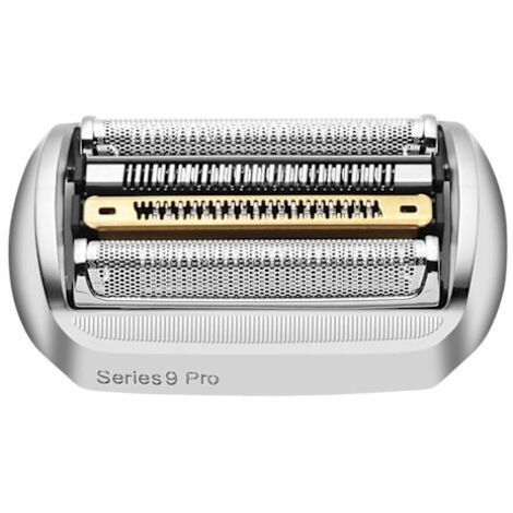 Tête de rasoir électrique de rechange Braun 94M, compatible avec les rasoirs électriques Braun Series 9 Pro et Series 9 pour hommes, couleur argent.
