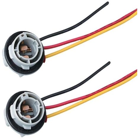 Lot de 2 douilles 1157 BAY15D, adaptateur P21/5W pour clignotants et feux stop de voiture. (1/2)
