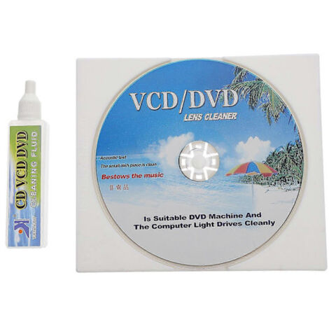 Vcd Kit Kit de nettoyage pour lecteur CD/VCD/DVD - Améliore la qualité sonore ...