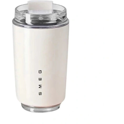 Mug isotherme 351 ml, mug de voyage étanche avec couvercle, convient aux boissons chaudes et froides (LGL), blanc, 7,65 cm x 7,65 cm x 14 cm