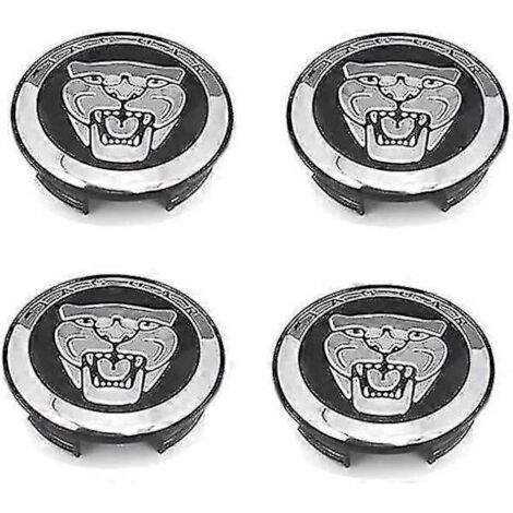 Jeu de 4 enjoliveurs noirs de 59 mm pour Jaguar X Type XK XF XJ XJ8 XJ6