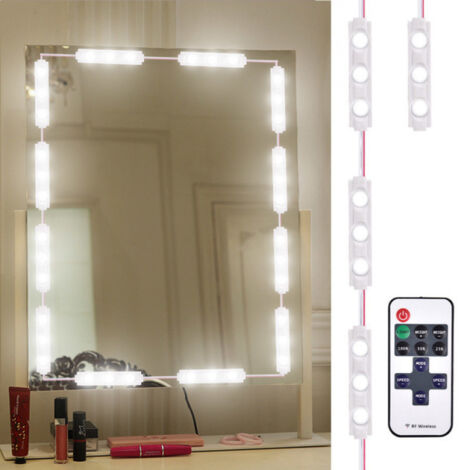 Miroir de maquillage lumineux à LED, 30 LED, intensité variable, commande tactile, lampe de miroir de salle de bain. (1/2)