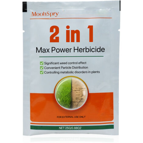 1-5x Herbicide 2 en 1 Max Power Traitement Désherbage Formule à Action Rapide pour Pelouse, Jardin et Espaces Extérieurs