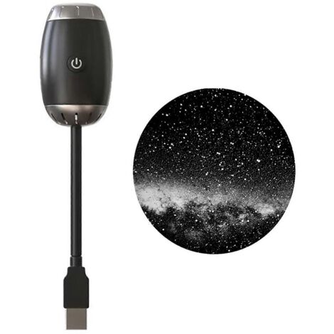 Veilleuse projecteur de ciel étoilé avec luminosité réglable, rotation à 360°, commande tactile facile, rechargeable par USB, pour l'éclairage de chambre. (1/5)