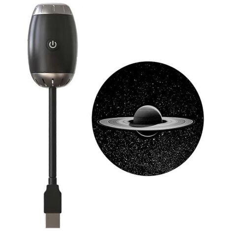 Veilleuse projecteur de ciel étoilé avec luminosité réglable, rotation à 360°, commande tactile facile, rechargeable par USB, pour l'éclairage de chambre. (1/5)
