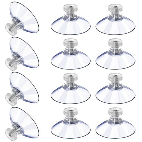 12 ventouses robustes en plastique transparent anti-collision (40M5-10) (1/5)