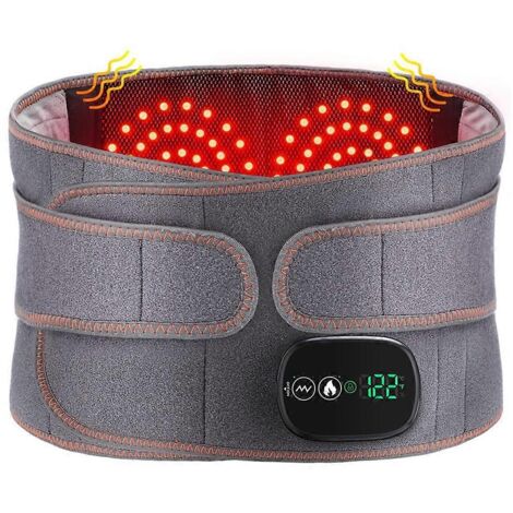 Ceinture chauffante de massage rechargeable avec contrôleur et voyant rouge