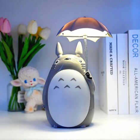 Veilleuse « Mon voisin », produit dérivé Totoro, 2 modes d'éclairage, lampe de chevet, lampe de lecture, cadeau idéal pour filles, garçons et amis