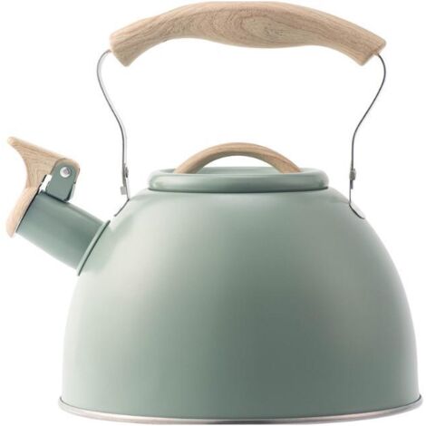 Bouilloire sifflante 3L en acier inoxydable érable, compatible induction/plaques de cuisson (1/4)