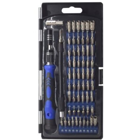 Houhence – Kit tournevis de précision 62 en 1 – 58 embouts en acier CR-V – Poignée ergonomique – Pour réparation d'appareils électroniques (1/5)