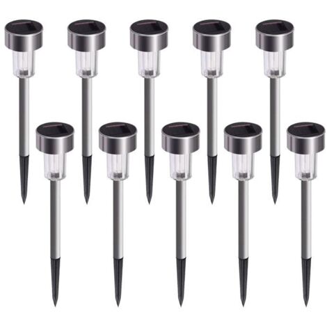 Lot de 12 lampes solaires LED pour jardin, éclairage d'allée, étanche IP65 (1/5)