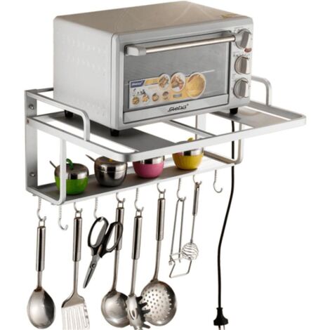 Étagère pour micro-ondes, rangement mural pour cuisine, étagère de rangement murale (1/5)