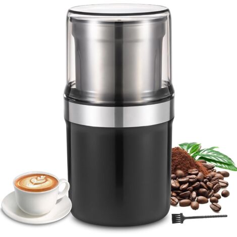 Moulin à café électrique, grande capacité et moteur puissant, avec tasse amovible (1/5)