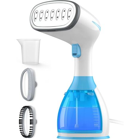 Défroisseur vapeur portable : défroisseur vapeur portable à chauffage rapide en 15 secondes avec grand réservoir d'eau, bleu (1/5)