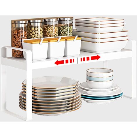 Étagère télescopique extensible pour armoire, porte-épices et organisateur de cuisine (1/5)