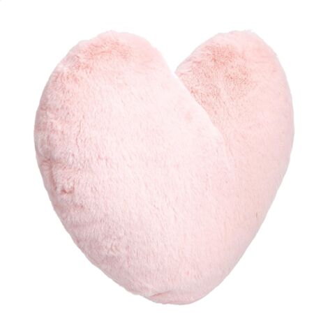 Coussin décoratif en forme de cœur de pivoine rose pour enfants, 45,7 x 36 cm (1/5)