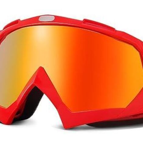 Lunettes de motocross, lunettes de moto anti-UV, lunettes de motocross, lunettes à verres rouges (1/5)