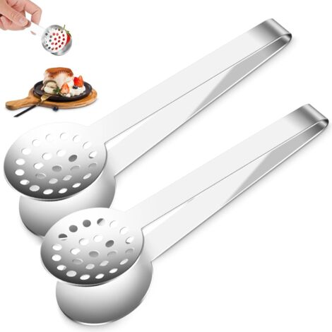 Pince à sachets de thé (lot de 2), en acier inoxydable, 15 cm, antidérapante, pour la cuisine et le bar. (1/5)
