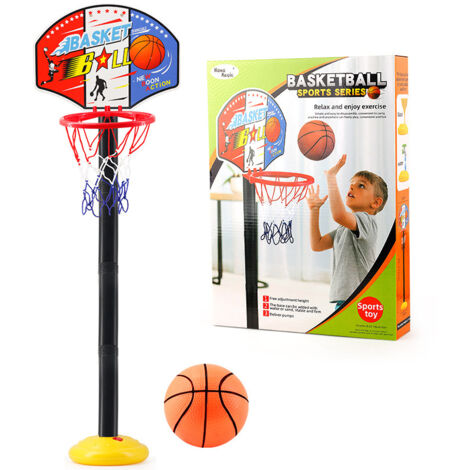 Ensemble de basketball portable et réglable pour enfants avec filet et ballon, jeu de sport ajustable pour une utilisation intérieure et extérieure