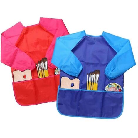 2 tabliers d'art pour enfants, imperméables à manches longues, pour les 2-8 ans - Yx (1/5)