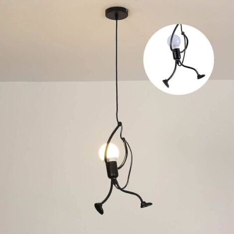 Suspension en fer forgé, lustre créatif, plafonnier pour chambre d'enfant, chambre, salon, entrée, cuisine - Style moderne - Ampoule non incluse