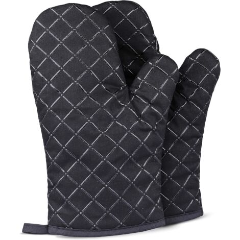 Gants de cuisine en silicone antidérapants double face résistants à la chaleur pour griller, cuisiner, pâtisser et faire des barbecues (1/5)