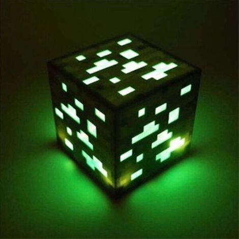 LYERCW - Lampe de nuit rechargeable Minecraft pour mineur, jouet vert (1/2)