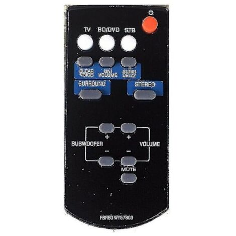 LYERCW - Télécommande FSR60 Wy57800 pour barre de son Yamaha Yas101 Yas101BL ATS-1010 Yas-101 Yas-101BL Wy578001 (LS) (1/2)