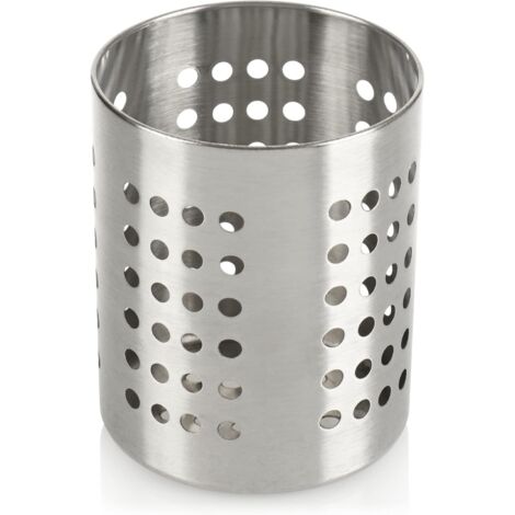 LYERCW - Égouttoir à couverts - porte-ustensiles de cuisine en acier inoxydable - panier à couverts, porte-cuillères à soupe en métal - porte-couverts en métal (couleur argent) (1/4)