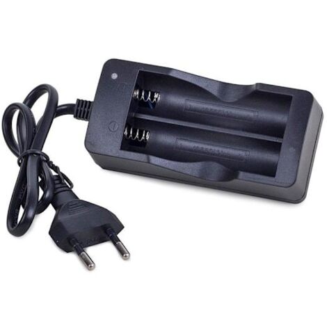 LYERCW - Chargeur pour 2 batteries 18650 (noir) (1/3)