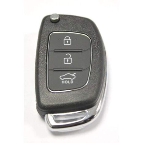 Coque de clé à bascule RFC 3 boutons pour télécommande Hyundai i10, i20, i40, ix35 et Santa Fe (1/2)