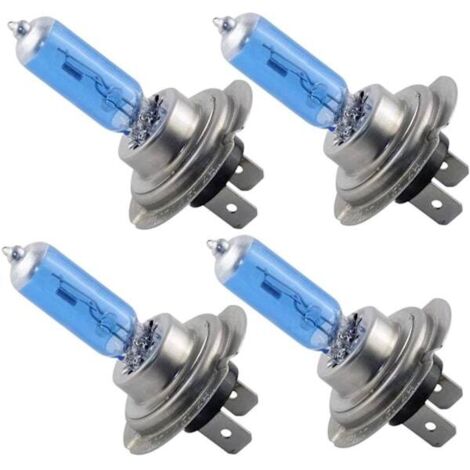 4 ampoules de phare H7, 12 V/100 W, halogène xénon. Feux de route ou feux de croisement pour phares de voiture (1/5)