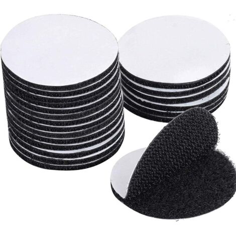 60 pièces Bande Velcro Auto-Adhésive, Très Forte, 60 x 60 mm, Noir (1/4)