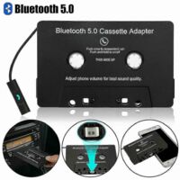 Autoradio Bluetooth avec lecteur de cassettes et adaptateur auxiliaire pour cassettes Bluetooth 5.0