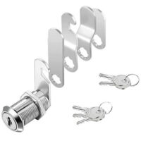 Houhence – Serrure de boîte aux lettres 16 mm – 5 clés incluses – 5 plaques de verrouillage – Installation facile sans perçage – Résistante à la corrosion